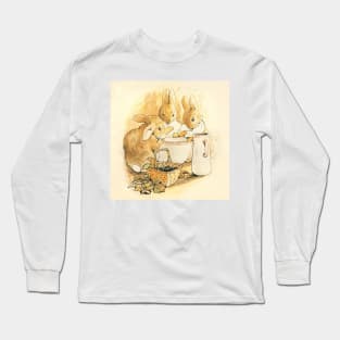 Rabbits and Milk Pudding by Beatrix Potter Long Sleeve T-Shirt